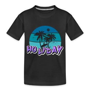 Chemise motif « HOLIDAY » #4 - T-shirt bio Premium Enfant - noir - Devant
