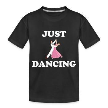 Dancing Dance Music - Kinder Premium Bio T-Shirt - Schwarz - Vorne