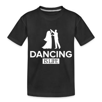 Dancing Dance Music - Kinder Premium Bio T-Shirt - Schwarz - Vorne