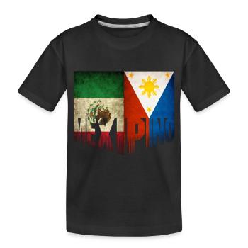 Mexipino Mexikanisch Filipino Amerikanisches Erbe - Kinder Premium Bio T-Shirt - Schwarz - Vorne