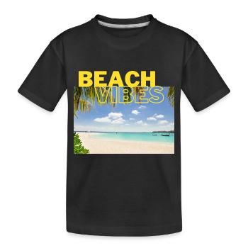 Beach 25 - Kinder Premium Bio T-Shirt - Schwarz - Vorne