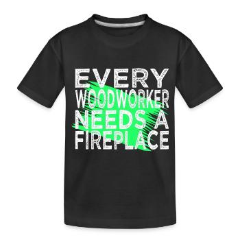 Casque de sécurité arboricole Charpentier - T-shirt bio Premium Enfant - noir - Devant