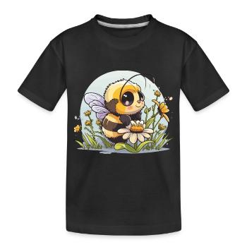 Honeybees Delight - Kids' Premium Organic T-Shirt - black - Front
