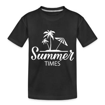 Horaires d’été - T-shirt bio Premium Enfant - noir - Devant