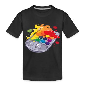 Palette de peinture n°2 - T-shirt bio Premium Enfant - noir - Devant