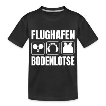 Flughafen Bodenlotse Marshaller Beruf Luftfahrt - Kinder Premium Bio T-Shirt - Schwarz - Vorne