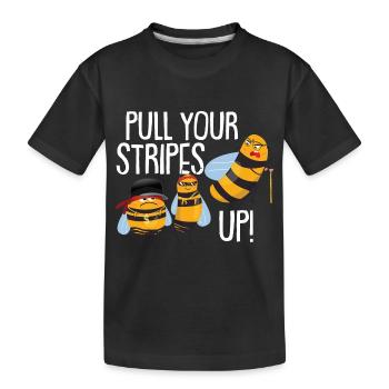 Tirez vos rayures vers le haut! - T-shirt bio Premium Enfant - noir - Devant