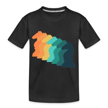 Échecs de jeu Vintage - T-shirt bio Premium Enfant - noir - Devant