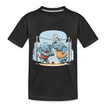 Elephant Spike - Kids' Premium Organic T-Shirt - black - Front