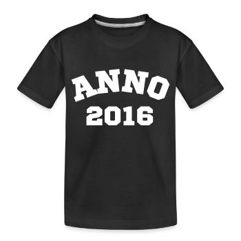 Anno 2016 Geburtstag Geburtsjahr - Kinder Premium Bio T-Shirt - Schwarz - Vorne