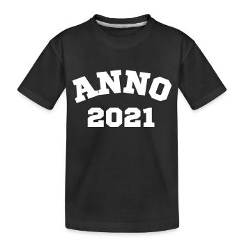 Anno 2021 Geburtstag Geburtsjahr - Kinder Premium Bio T-Shirt - Schwarz - Vorne