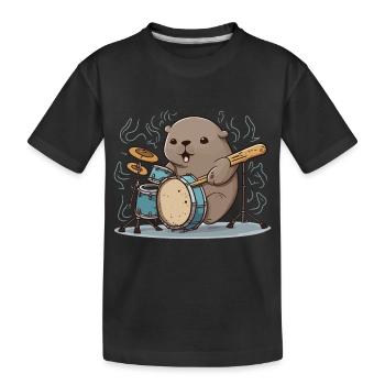Rhythmus-Siegel - Kinder Premium Bio T-Shirt - Schwarz - Vorne