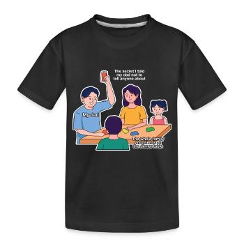 Conception secrète de la fête des pères - T-shirt bio Premium Enfant - noir - Devant