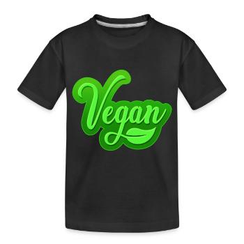 Green Leaf Design pour les fiers végétaliens - T-shirt bio Premium Enfant - noir - Devant