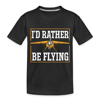 Remote Controlled Airplane Model Airplane - Kids' Premium Organic T-Shirt - black - Front