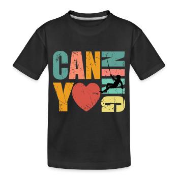 Amateur de canyoning Canyer - T-shirt bio Premium Enfant - noir - Devant