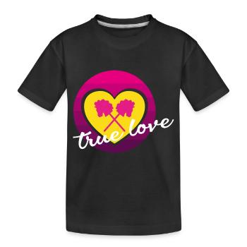 Hobby Horse True love Heart - Kids' Premium Organic T-Shirt - black - Front