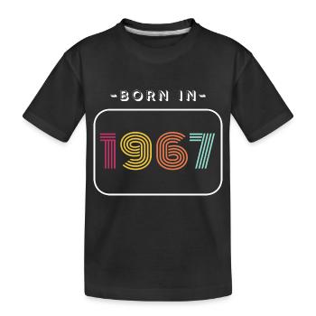 Date de naissance vintage 1967 - T-shirt bio Premium Enfant - noir - Devant
