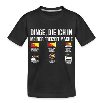 Sizilianer Sizilianisch Sizilien - Kinder Premium Bio T-Shirt - Schwarz - Vorne