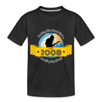 15th Birthday Rocking this planet since 10/2008 - Kids' Premium Organic T-Shirt - black - Front