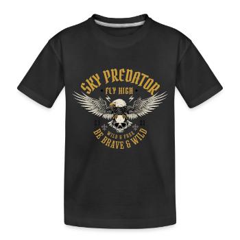 Das Raubtier des Himmels - Kinder Premium Bio T-Shirt - Schwarz - Vorne