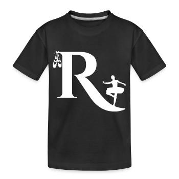 Lettre r ballerine - T-shirt bio Premium Enfant - noir - Devant