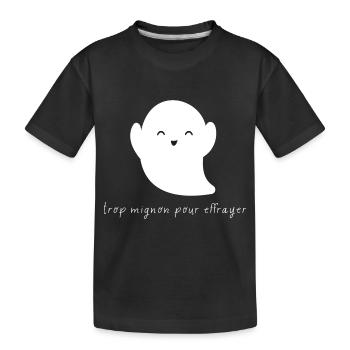 Trop mignon pour effrayer cadeau halloween - T-shirt bio Premium Enfant - noir - Devant
