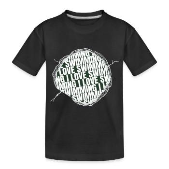 birthday present idea awesome swimmer - Kids' Premium Organic T-Shirt - black - Front