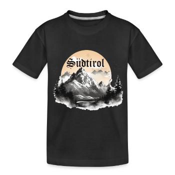 Le Tyrol du Sud avec ses montagnes, le cadeau de la loyauté envers la terre - T-shirt bio Premium Enfant - noir - Devant