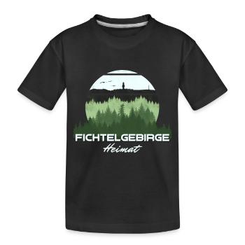 Wunderschönes grünes Fichtelgebirge - Kinder Premium Bio T-Shirt - Schwarz - Vorne