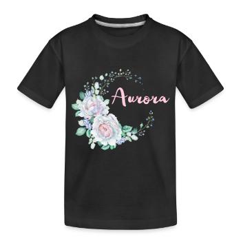 Für Aurora - Kinder Premium Bio T-Shirt - Schwarz - Vorne