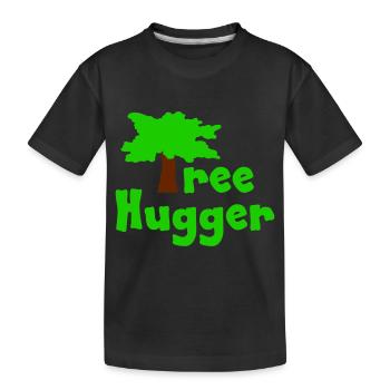 Étreinte d’arbre - T-shirt bio Premium Enfant - noir - Devant