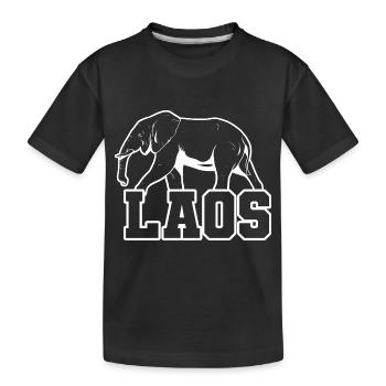 Laos Lao Drapeau Laotien éléphant Lao I cadeau - T-shirt bio Premium Enfant - noir - Devant