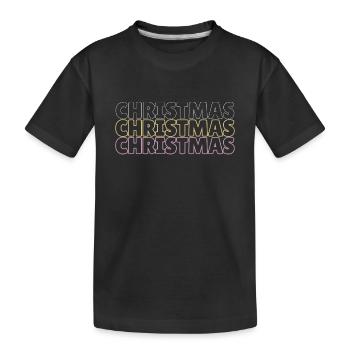 Christmas graphic design logo - Kids' Premium Organic T-Shirt - black - Front