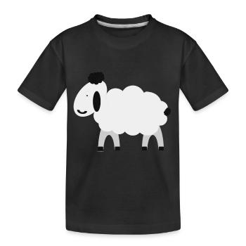 Deichschaf - Kinder Premium Bio T-Shirt - Schwarz - Vorne