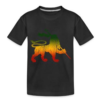Reggae Musik Rastafari Jamaika - Kinder Premium Bio T-Shirt - Schwarz - Vorne