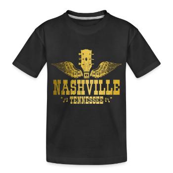 Nashville Tennessee Country Music City - Kinder Premium Bio T-Shirt - Schwarz - Vorne