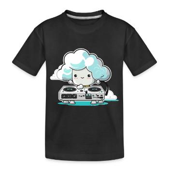 Là-haut dans les nuages - T-shirt bio Premium Enfant - noir - Devant