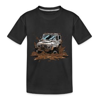 L’aventurier tout-terrain - T-shirt bio Premium Enfant - noir - Devant