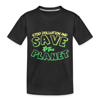 Pollution de l’environnement - T-shirt bio Premium Enfant - noir - Devant
