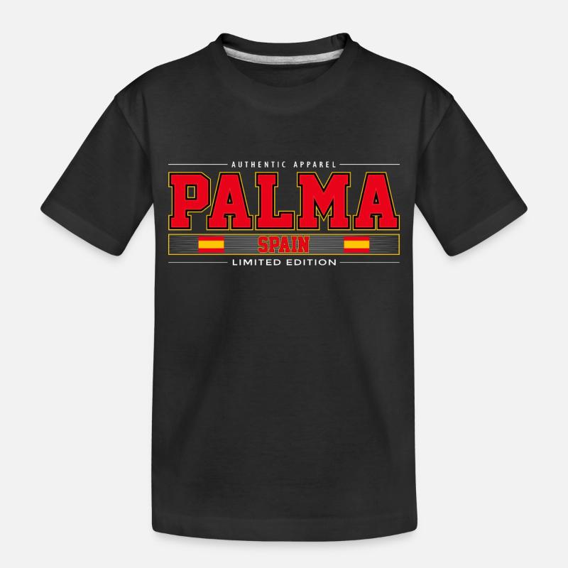 Palma - Kinder Premium Bio T-Shirt - Schwarz