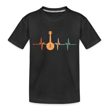 Battement de cœur banjo - T-shirt bio Premium Enfant - noir - Devant