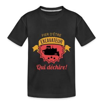 EXCAVATEUR - T-shirt bio Premium Enfant - noir - Devant