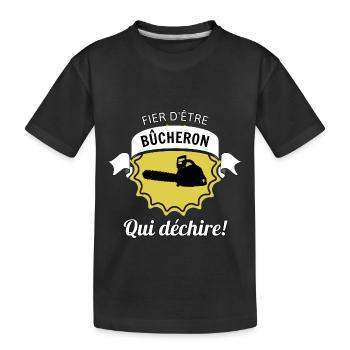 Bûcheron - T-shirt bio Premium Enfant - noir - Devant