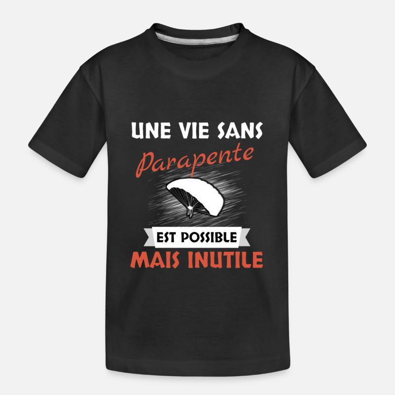 Parapente - T-shirt bio Premium Enfant - noir