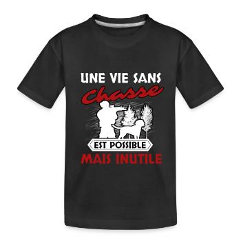 Chasse - T-shirt bio Premium Enfant - noir - Devant