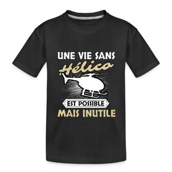 Hélico - T-shirt bio Premium Enfant - noir - Devant