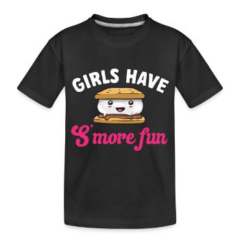 S'more Campfire Marshmallow Camping - T-shirt bio Premium Enfant - noir - Devant