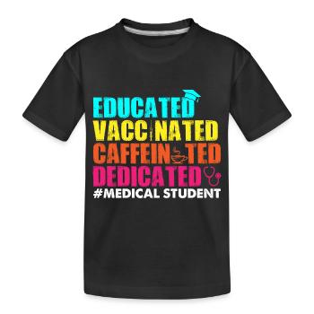 Medical Student - Kids' Premium Organic T-Shirt - black - Front