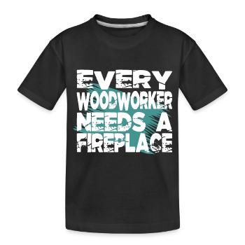 Casque de sécurité outils blagues sur les arbres - T-shirt bio Premium Enfant - noir - Devant